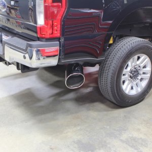 Ford F-350 Performance Exhaust - Single Exit - Banks Power - Monster Cat Back - Chrome - `17-`25